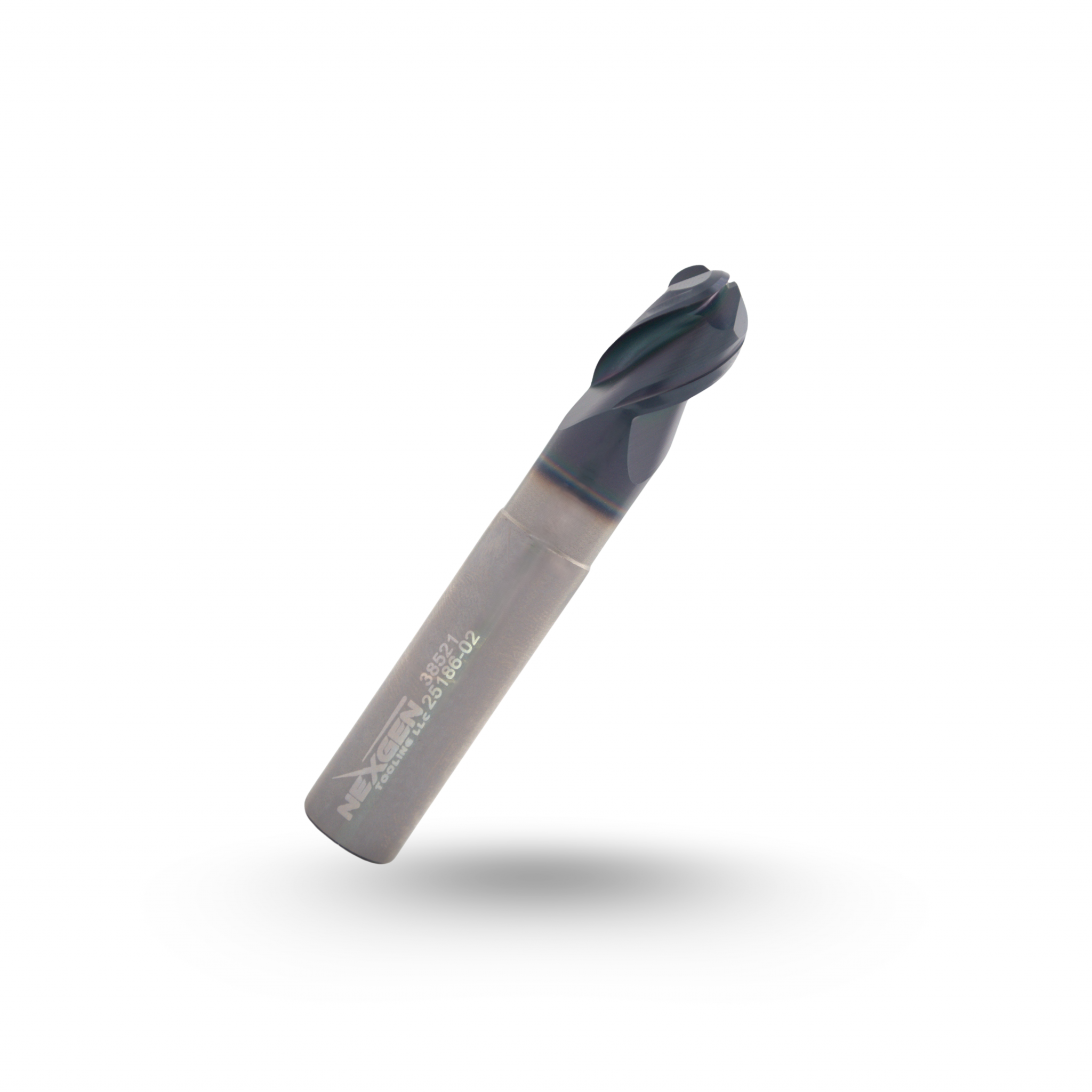 3 Flute Reduced Neck Ballnose End Mill X-ProMAX Coated